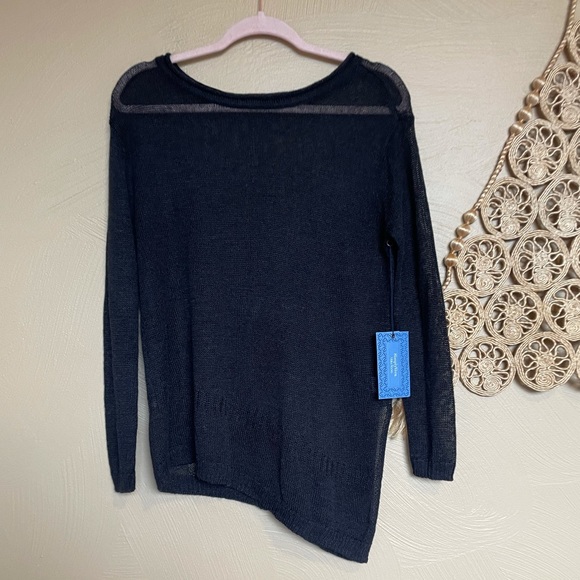 Vera Wang Tops - Vera Wang Asymmetrical Hem Sheer Top, NWT